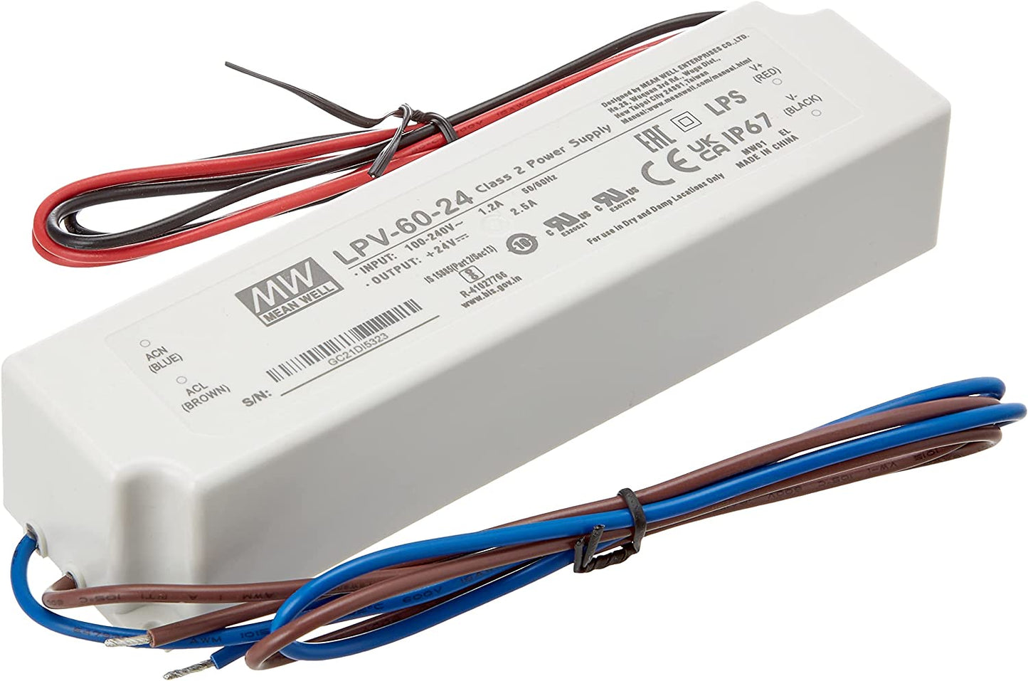 Meanwell LPV-60-24V 2.5A Constant Voltage Power Supply